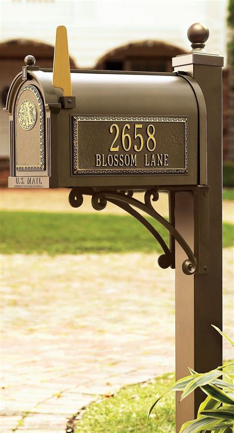 metal number plaque for mailbox